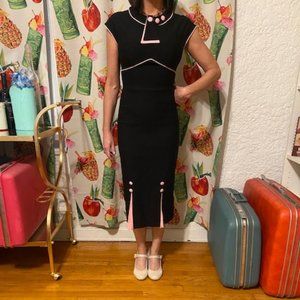 NWOT Stop Staring Bombshell 1930s black dress